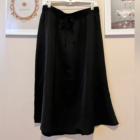 Black satin skirt target cheap